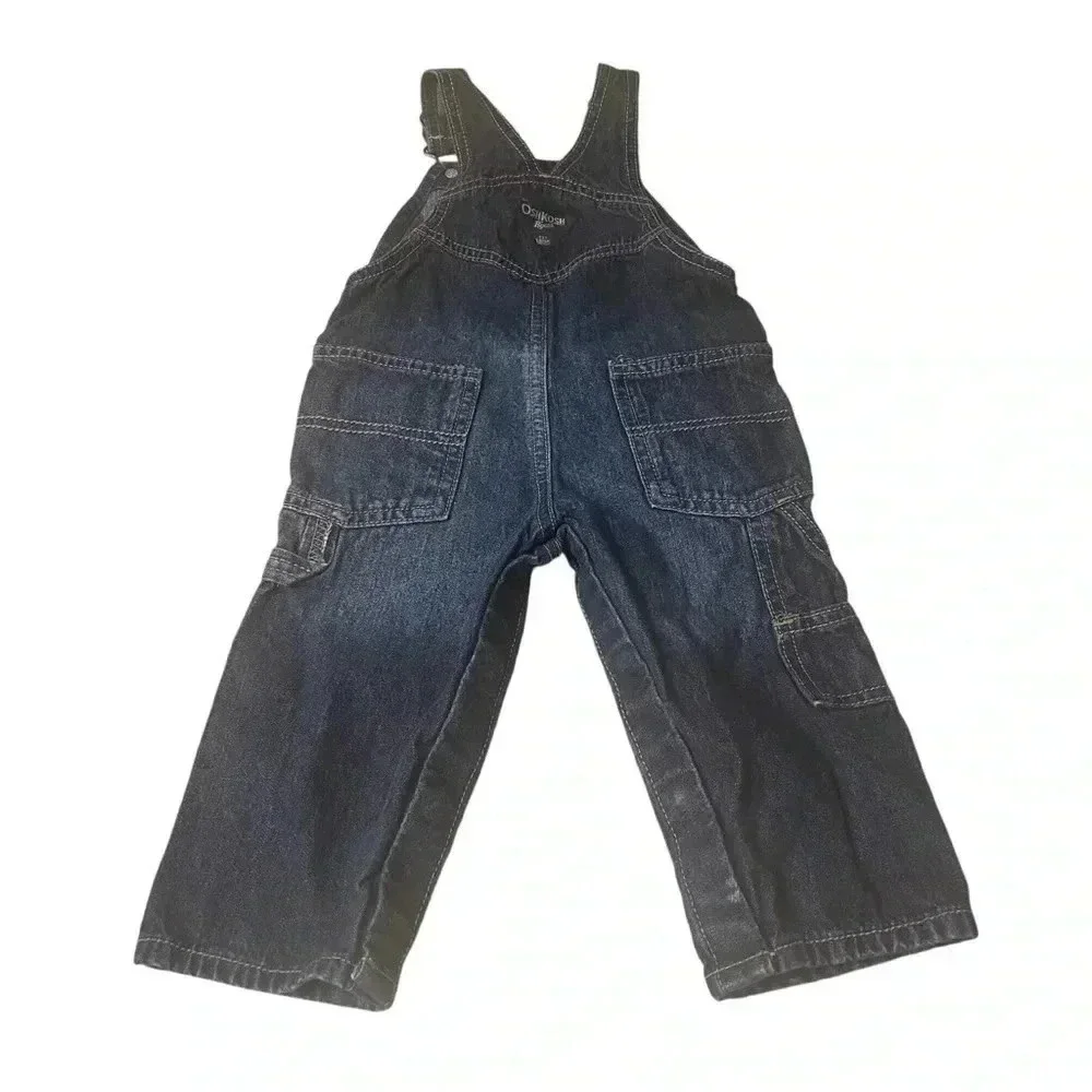 Osh Kosh B’gosh no 95 NYC vestbak overalls Youth snap button 12 Months Unisex